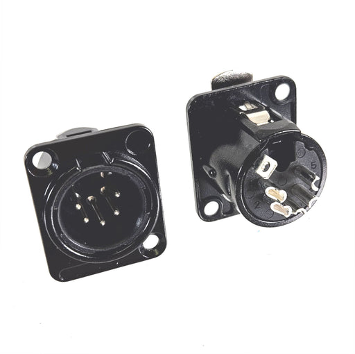 AMERICAN RECORDER Solder Type 4 Pin Female XLR D Type Panel Mount - AMERICAN RECORDER TECHNOLOGIES, INC.