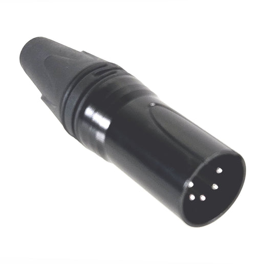 AMERICAN RECORDER Solder Type 5 pin Male XLR Connector - Black - AMERICAN RECORDER TECHNOLOGIES, INC.