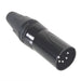 AMERICAN RECORDER Solder Type 5 pin Male XLR Connector - Black - AMERICAN RECORDER TECHNOLOGIES, INC.