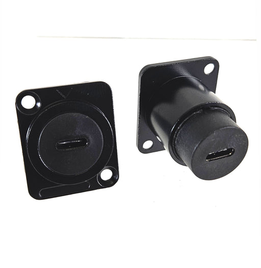 AMERICAN RECORDER Pass Through USB C D-Type Chassis Panel Mount - AMERICAN RECORDER TECHNOLOGIES, INC.