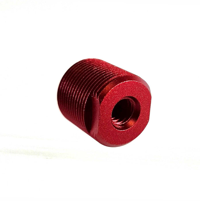 Precision Machined Aluminum Thread Adapter 5/8 Inch - 27 (male) & 1/4 Inch -20 (female) x .60 Inch - AMERICAN RECORDER TECHNOLOGIES, INC.
