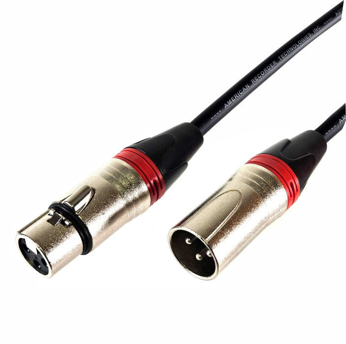 AMERICAN RECORDER XLR to XLR Balanced Microphone Cable - Red - AMERICAN RECORDER TECHNOLOGIES, INC.