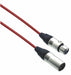 Designer Series XLR Microphone Cable with Black/Neon Red Design Protective Sleeve - AMERICAN RECORDER TECHNOLOGIES, INC.