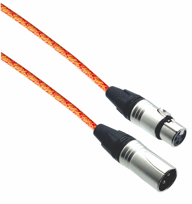 Designer Series XLR Microphone Cable with Fire Design Protective Sleeve - AMERICAN RECORDER TECHNOLOGIES, INC.