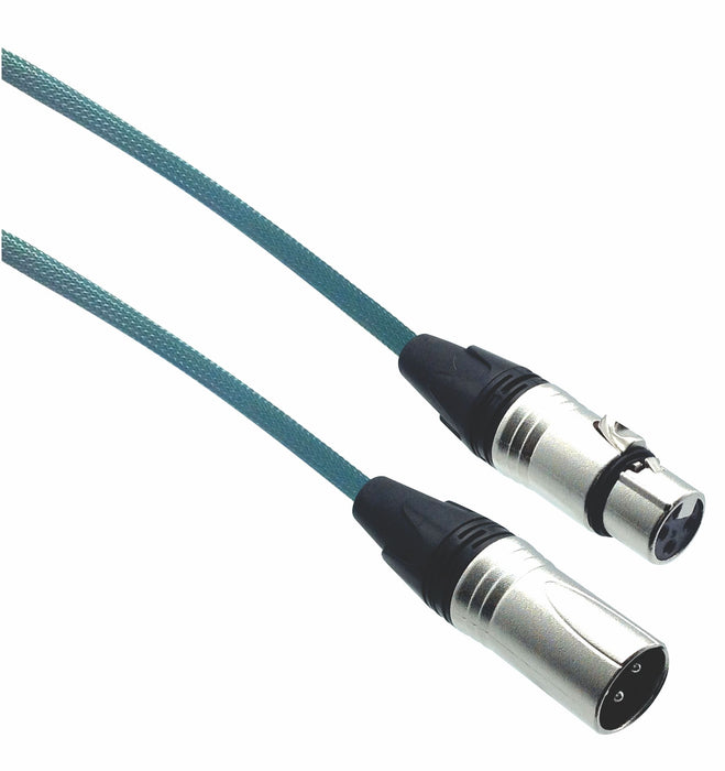 Designer Series XLR Microphone Cable with Forrest Green Design Protective Sleeve - AMERICAN RECORDER TECHNOLOGIES, INC.