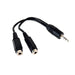 3.5mm Male Plug to Dual 3.5mm Female Jack Y Cable - 8 inch - AMERICAN RECORDER TECHNOLOGIES, INC.