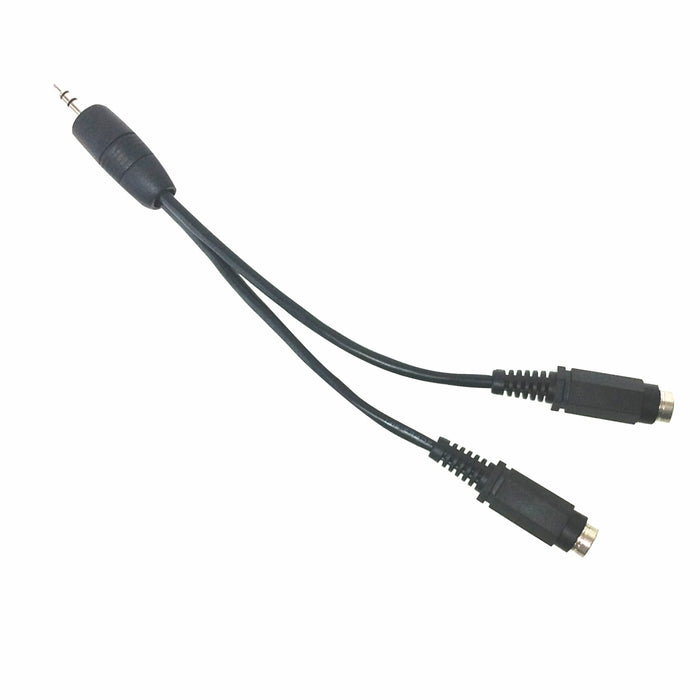 3.5mm Male Plug to Dual 3.5mm Female Jack Y Cable - 8 inch - AMERICAN RECORDER TECHNOLOGIES, INC.