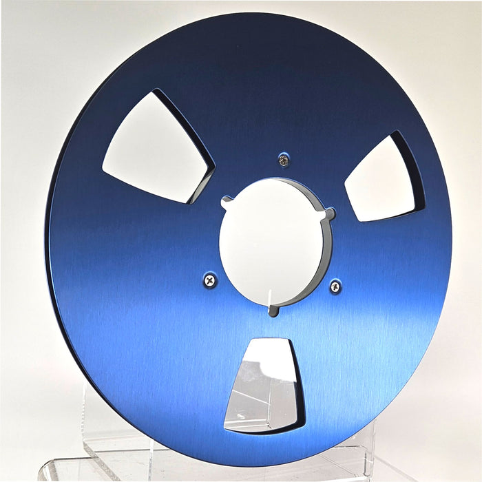 American Recorder 1/4 inch Nab 10.5 inch Precision Metal Reels Blue