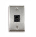 Single Gang Stainless Steel Wall Plate with XLR Male - AMERICAN RECORDER TECHNOLOGIES, INC.