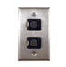 Single Gang Stainless Steel Wall Plates with Dual XLR Female - AMERICAN RECORDER TECHNOLOGIES, INC.