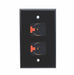 Single Gang Stainless Steel Wall Plate with Dual TRS Female - AMERICAN RECORDER TECHNOLOGIES, INC.