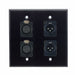 Dual Gang Stainless Steel Wall Plates with Two XLR Female/Two XLR Male - AMERICAN RECORDER TECHNOLOGIES, INC.