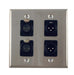 Dual Gang Stainless Steel Wall Plates with Two XLR Female/Two XLR Male - AMERICAN RECORDER TECHNOLOGIES, INC.