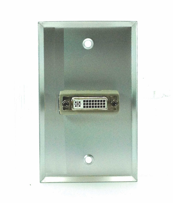 Single Gang DVI-D Stainless Steel Wall Plate - AMERICAN RECORDER TECHNOLOGIES, INC.