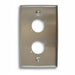 Single Gang, Dual Position Stainless Steel Wall Plate - AMERICAN RECORDER TECHNOLOGIES, INC.