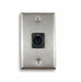 Single Gang Stainless Steel Wall Plate with 5 pin XLR Male - AMERICAN RECORDER TECHNOLOGIES, INC.