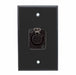 Single Gang Stainless Steel Wall Plate with 5 pin XLR Female - black
