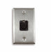 Single Gang Stainless Steel Wall Plate with 5 pin XLR Female - silver