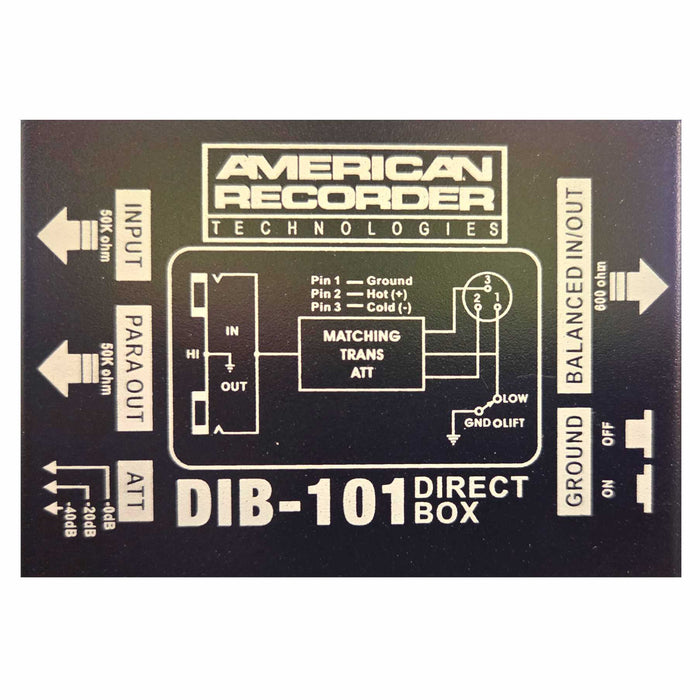 AMERICAN RECORDER DIB-101 Passive Direct "DI" Box