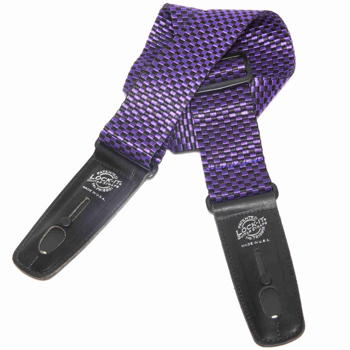 Lock-It Guitar Straps - 2" Wide Nylon in Checker Pattern - AMERICAN RECORDER TECHNOLOGIES, INC.