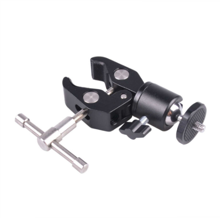 STEEL CLAMP WITH MINI BALL HEAD WITH ALUMINUM PLATE - AMERICAN RECORDER TECHNOLOGIES, INC.