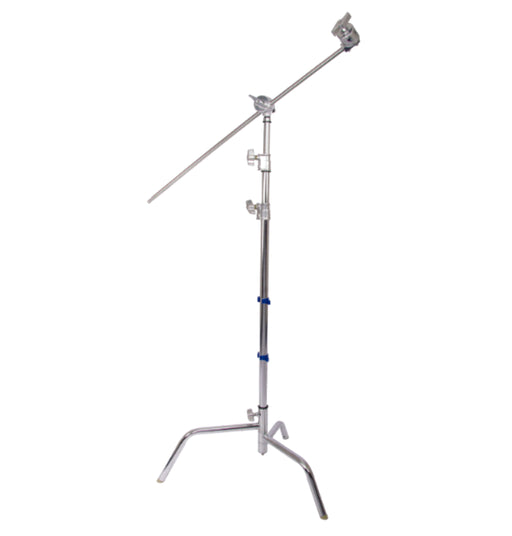 GTX GRIP Studio Stainless Steel C- Stand 50 inch -3 section with Spring Turtle Base - AMERICAN RECORDER TECHNOLOGIES, INC.