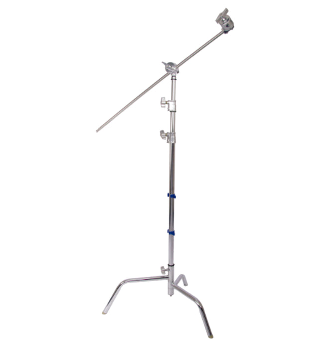 American Recorder Studio Stainless Steel C- Stand 50 inch -3 section with Spring Turtle Base - AMERICAN RECORDER TECHNOLOGIES, INC.