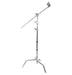 American Recorder Studio Stainless Steel C- Stand 50 inch -3 section with Spring Turtle Base - AMERICAN RECORDER TECHNOLOGIES, INC.