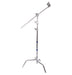GTX GRIP Studio Stainless Steel C- Stand 50 inch -3 section with Spring Turtle Base - AMERICAN RECORDER TECHNOLOGIES, INC.
