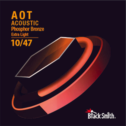 BLACKSMITH Acoustic 6 String Set, Nano-Carbon Coated Phosphor Bronze - Extra Thin Light 009-042 - AMERICAN RECORDER TECHNOLOGIES, INC.