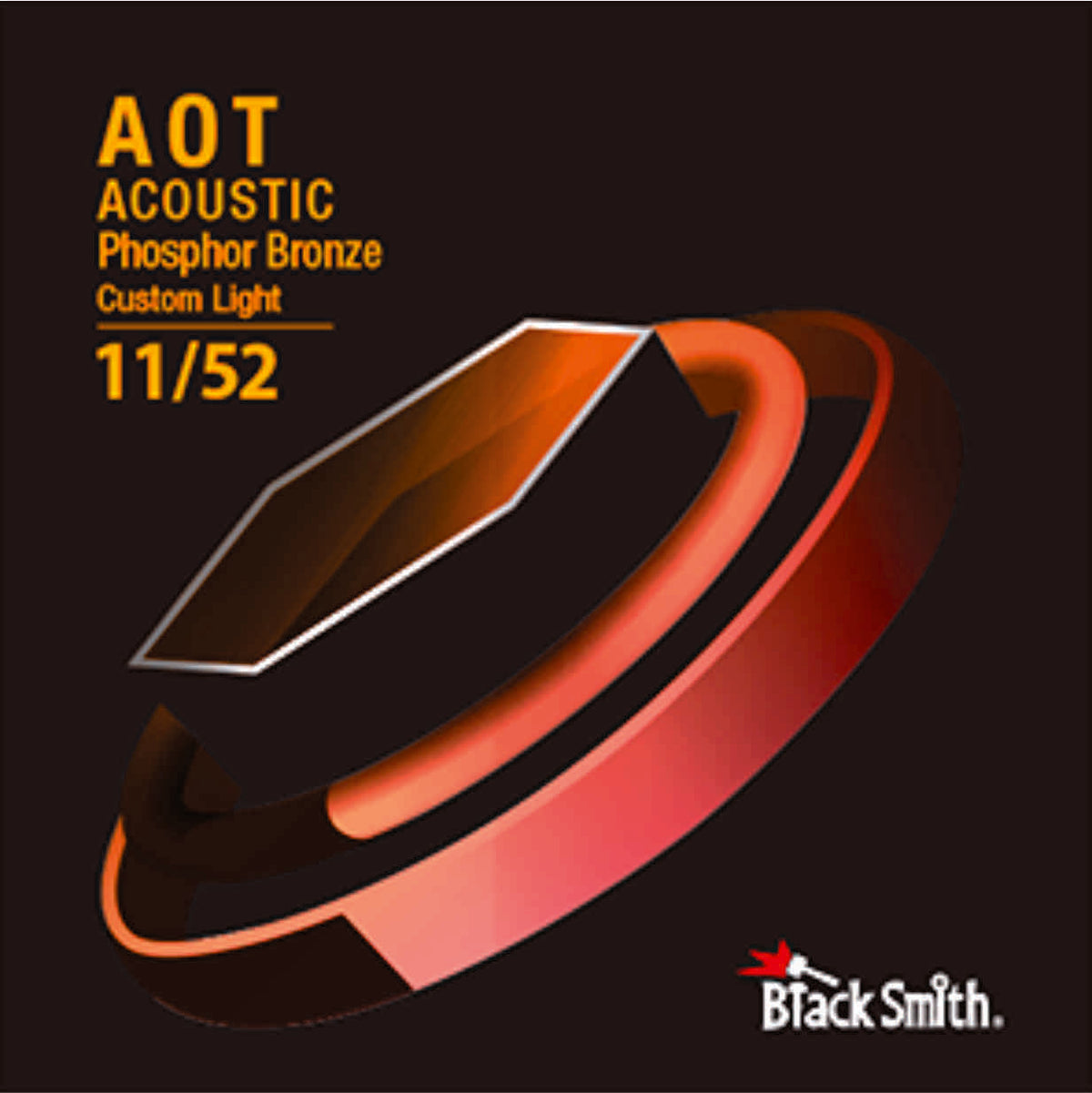 BLACKSMITH Acoustic 6 String Set, Nano-Carbon Coated Phosphor Bronze ...