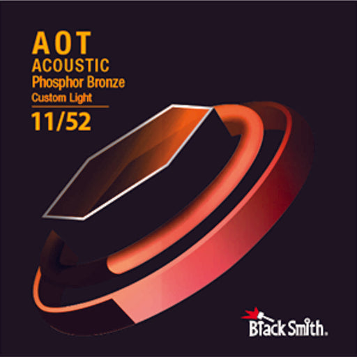 BLACKSMITH Acoustic 6 String Set, Nano-Carbon Coated Phosphor Bronze - Custom Light 011 - 052 - AMERICAN RECORDER TECHNOLOGIES, INC.