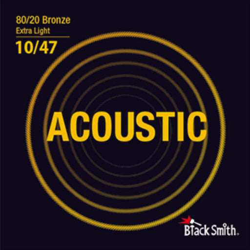 BLACKSMITH Acoustic 6 String Set, 80/20 Bronze - Extra Light 10-47 - AMERICAN RECORDER TECHNOLOGIES, INC.