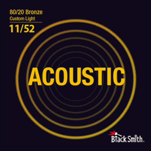 BLACKSMITH Acoustic 6 String Set, 80/20 Bronze - Custom Thin Light - 09-42 - AMERICAN RECORDER TECHNOLOGIES, INC.