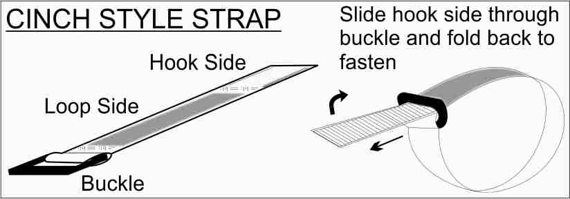 12" Cinch Style Reusable Cable Straps - 6 Pack - AMERICAN RECORDER TECHNOLOGIES, INC.