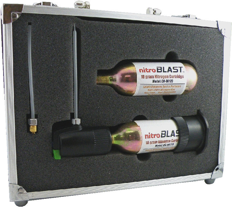 NITRO PRO - Lab Grade Nitrogen Gas Duster with 2 each 18 gram gas cart ...