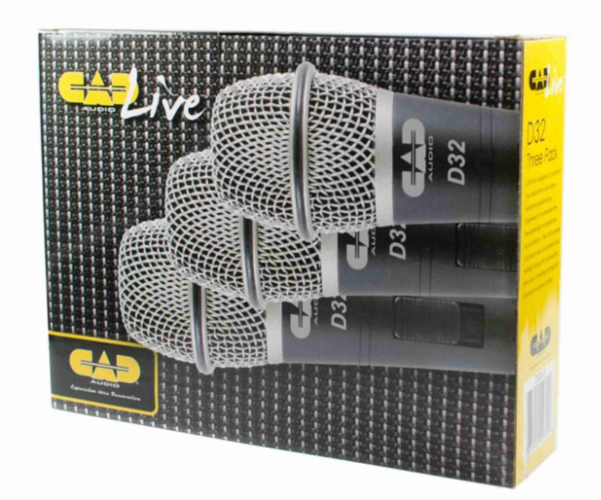 CAD AUDIO 3 Pack Dynamic Microphone - AMERICAN RECORDER TECHNOLOGIES, INC.