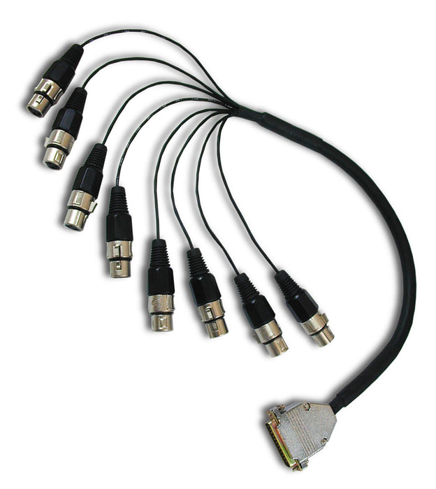 DB25(male) to (4)XLR(female)+(4)XLR(male) Analog Audio Cable - AMERICAN RECORDER TECHNOLOGIES, INC.
