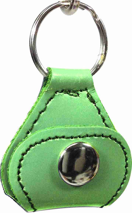 Big Green Egg Leather Keychain with Carabiner