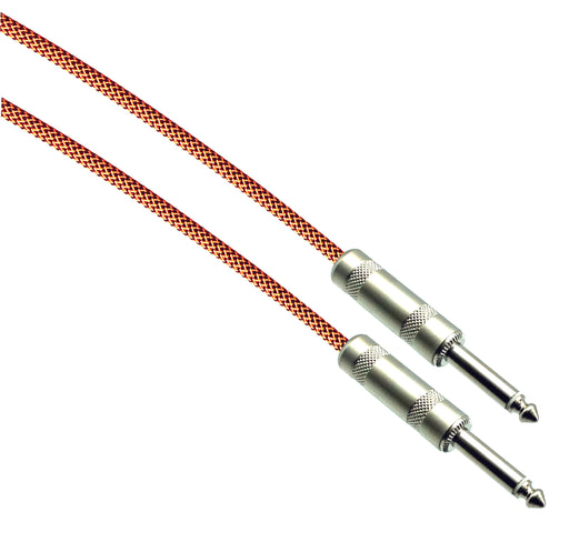 BLACK/NEON ORANGE Designer Series Guitar Cables - 1/4" Straight to Straight - AMERICAN RECORDER TECHNOLOGIES, INC.