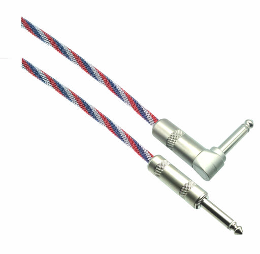 USA Designer Series Guitar Cables- 1/4" Straight to Right Angle - AMERICAN RECORDER TECHNOLOGIES, INC.