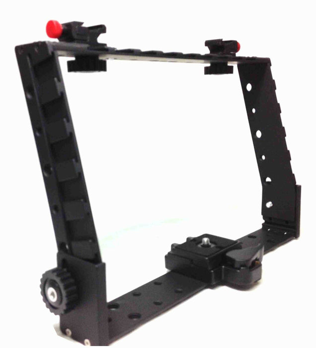 DSLR Photo/Video Bracket With Handles 12 Shoe Mounts - AMERICAN RECORDER TECHNOLOGIES, INC.