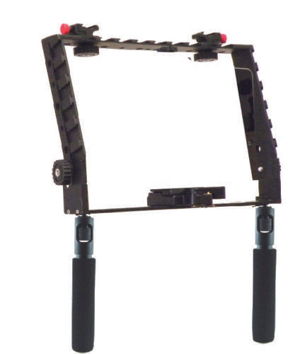 DSLR Photo/Video Bracket With Handles 12 Shoe Mounts - AMERICAN RECORDER TECHNOLOGIES, INC.