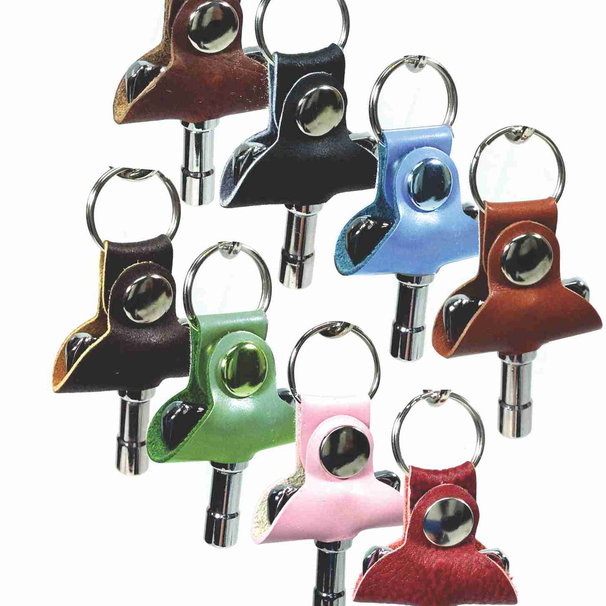 Leather Key Chain with Heavy Duty Drum Key<!-- Start of Judge.me