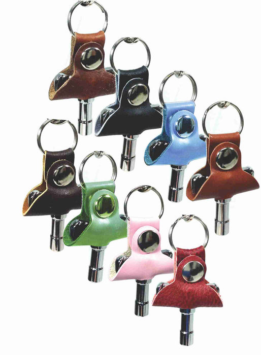 Leather Key Chain with Heavy Duty Drum Key - AMERICAN RECORDER TECHNOLOGIES, INC.