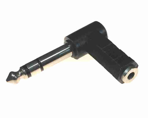 1/4" TRS (male) to 3.5mm (female) Right Angle Audio Adapter - AMERICAN RECORDER TECHNOLOGIES, INC.