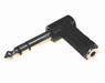 1/4" TRS (male) to 3.5mm (female) Right Angle Audio Adapter - AMERICAN RECORDER TECHNOLOGIES, INC.