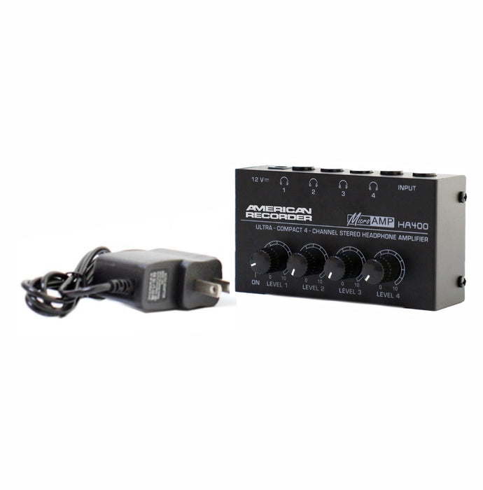 AMERICAN RECORDER 4 Channel Stereo Headphone Amplifier - AMERICAN RECORDER TECHNOLOGIES, INC.