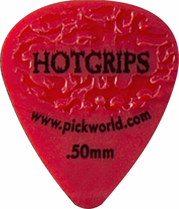 Hot Grip Guitar Pick - .50mm (red) - AMERICAN RECORDER TECHNOLOGIES, INC.
