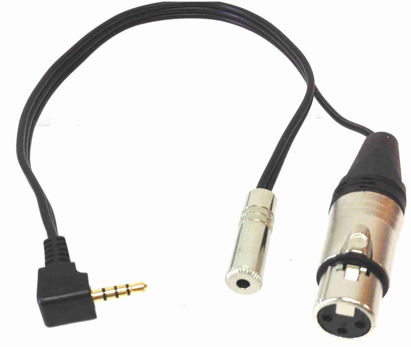 iPhone/iPad Microphone Adapter Cable with XLR Female + Headphone Jack - AMERICAN RECORDER TECHNOLOGIES, INC.